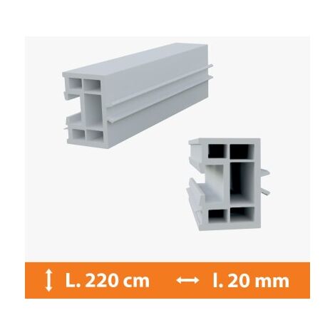 Direct Fenêtres – Tapée d'isolation PVC blanc 20 mm x L.220 cm – Traitement anti UV – Fixation facile par vissage – Pour menuiserie intérieure