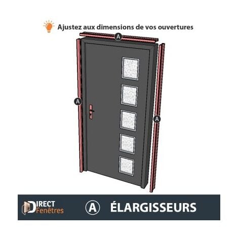 Porte d'entrée PVC Blanc - Tirant Droit - Andromède
