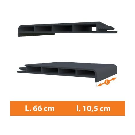Appui Fenêtre PVC Gris - L.66 x l.10,5cm