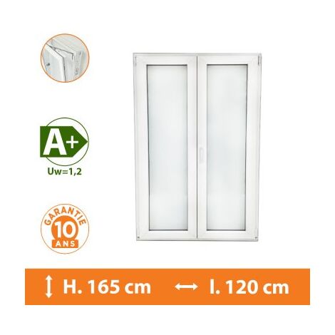 Fenêtre 2 Vantaux Blanc - H.165 x l.120 cm
