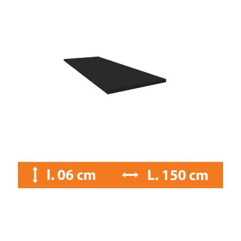 Direct Fenêtres – Plat en PVC gris 150 cm – Profilé traité anti UV – Pour finition de menuiserie – Installation facile et rapide