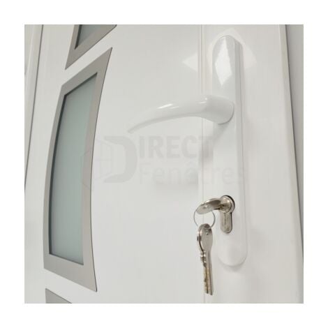 Porte d'entrée PVC Blanc - Tirant Gauche - Phoenix
