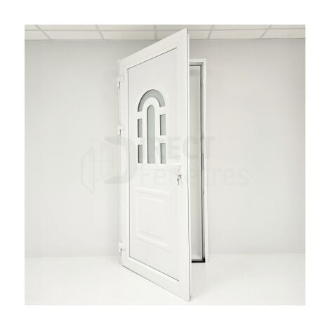 Porte d'entrée PVC Blanc - Tirant Gauche - Pégase