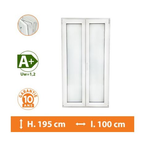 Fenêtre 2 Vantaux Blanc - H.195 x l.100 cm (1/5)