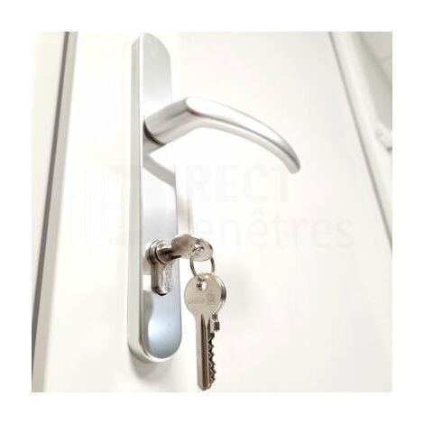 Porte de service pleine - Blanc - Tirant Droit - H.205 x l.80 cm