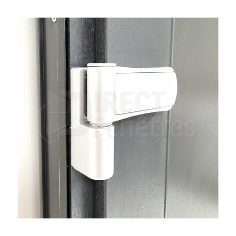 Porte de service pleine - Gris - Tirant Gauche - H.215 x l.90 cm