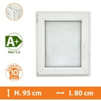 Fenêtre 1 Vantail Blanc - Tirant Gauche - H.95 x l.80 cm