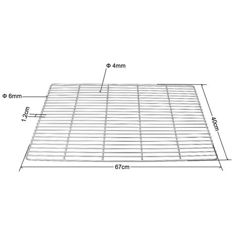 Griglia in acciaio cromato bistecchiera scola grasso per barbecue e ca –