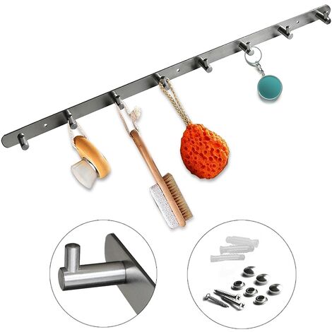 Gorillz Modi Eight - Appendiabiti in piedi grigio (167 x 45 x 45 cm), elegante appendiabiti in acciaio robusto con 4 ganci appendiabiti, salvaspazio, design semplice