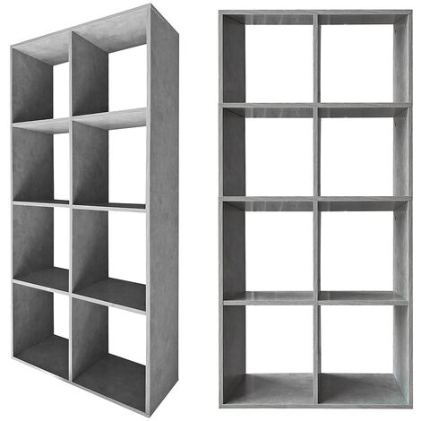Scaffalature Melko sistema di scaffalature a 8 scomparti rack cubo in  calcestruzzo grigio grigio scaffale multiuso divisorio per la sala rack