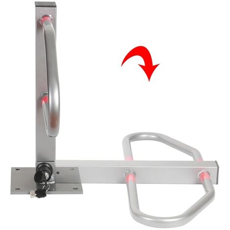 Barriera Parcheggio Pieghevole NAIZY - Con 6 Chiavi E Adesivi Riflettenti, Per Posti Auto Privati - Foto 8