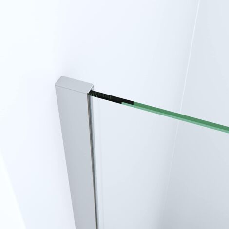AQUABATOS® 80x200cm Walk in Dusche 10mm Helles Silber Duschwand Glas Duschabtrennung Duschtrennwand Glastrennwand Glaswand mit Nano Beschichtung