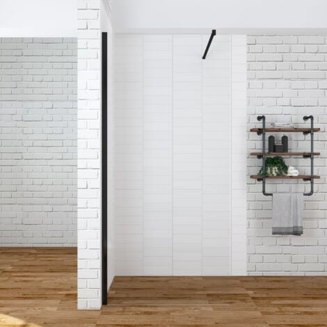 AQUABATOS Walk In Dusche 90x200cm - 10mm ESG Glas Mit Nano Beschichtung Duschabtrennung