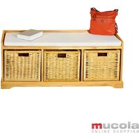 Banco para sentar Banco de pasillo Banco 109CM Madera Marrón