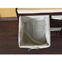 Baúl para sentar Caja de almacenamiento con cestas asiento Negro banco