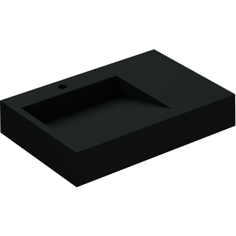 doporro® Design Aufsatzwaschbecken Hängewaschbecken Colossum11, Minealguss-Waschbecken. BTH: 75x50x13 cm, in matt Anthrazit
