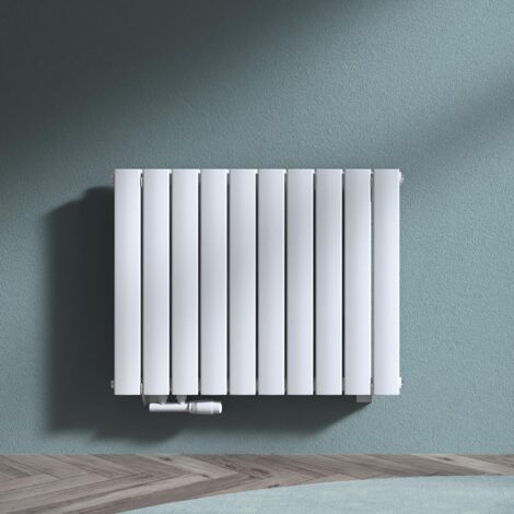 doporro Design Flachheizkörper Badheizung Paneelheizkörper Zweilagig Vertikal Seitenanschluss Badheizkörper 77x60cm Weiß FV