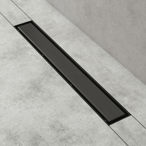 doporro Duschrinne 60cm Edelstahl Dusche Duschablauf mit Gruchstop und Haarsieb befliesbar Duschabfluss Grau KE110 Duschablauf