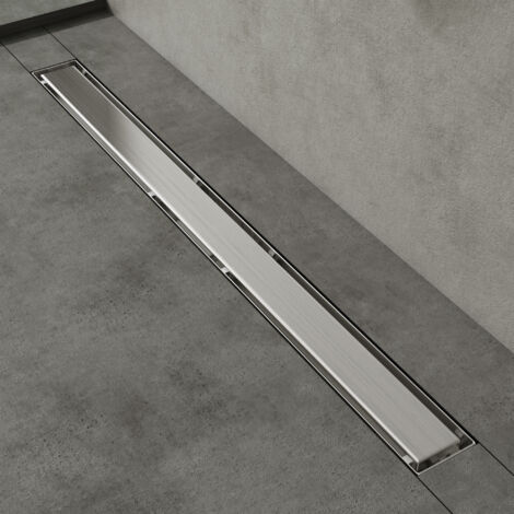 doporro Duschrinne 90cm Edelstahl Dusche Duschablauf mit Gruchstop und Haarsieb befliesbar Duschabfluss Chrom KE110 Duschablauf