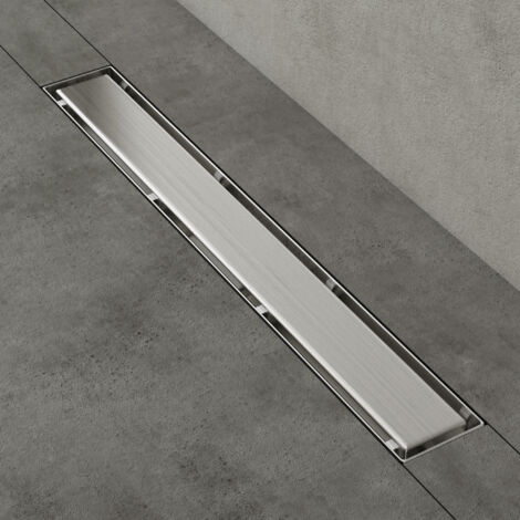 doporro Duschrinne 60cm Edelstahl Dusche Duschablauf mit Gruchstop und Haarsieb befliesbar Duschabfluss Chrom KE110 Duschablauf