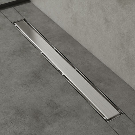 doporro Duschrinne 80cm Edelstahl Dusche Duschablauf mit Gruchstop und Haarsieb befliesbar Duschabfluss Chrom KE110 Duschablauf