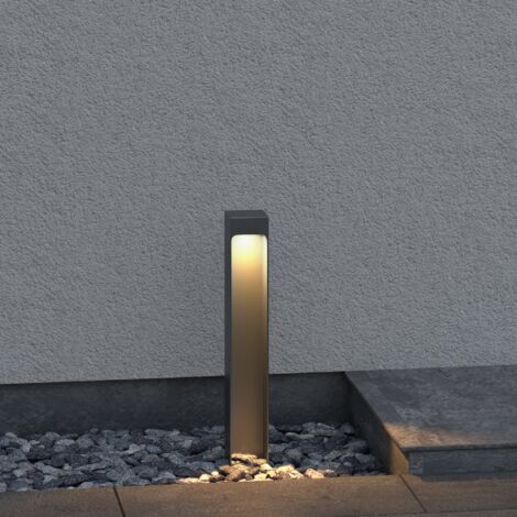doporro LED Wegeleuchten Außenlampe Pollerleuchte, BTH:6x6x40cm, 3000K Aussenleuchte, Standleuchte für Garten Sandgrau dunkel 5W IP65 BaldersLights