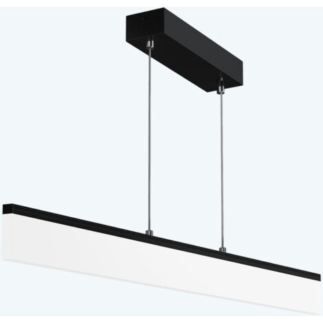 Pendelleuchte 1105mm LED Hängelampe Dimmbar mit Fernbedienung 3000K/4000K/6000K Verstellbares Kabel 24W matt Schwarz Hängeleuchte für Esszimmer Wohnzimmer Schlafzimmer