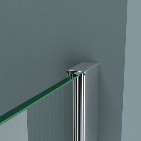 doporro Luxus Duschwand Duschabtrennung Bremen2MS 50x200 Walk-In Dusche mit Stabilisator aus Echtglas 10mm ESG-Sicherheitsglas Klarglas inkl. Nanobeschichtung