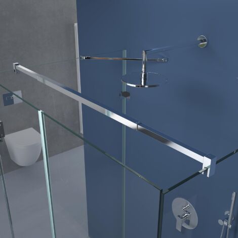 doporro U-Form Duschkabine Ravenna40 80x90x195cm Duschabtrennung 8mm ESG-Sicherheitsglas Klarglas inkl. beidseitiger Easy-Clean-Beschichtung