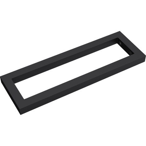 doporro 2 Stück Edelstahl Waschtischkonsole schwarz 50x3x15cm WH01 Regalträger Regalhalter