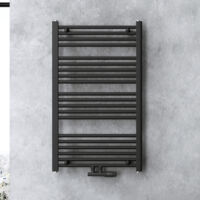 doporro Design Badheizung gerade 100x60cm Weiß Röhrenheizkörper Horizontal Mittelanschluss Bad-Heizkörper