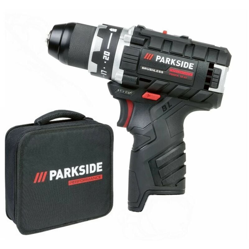 Parkside Performance Akkuschrauber PBSPA Tasche mit V Solo 12 Gerät,X Akku/Ladegerät Team 12 ohne