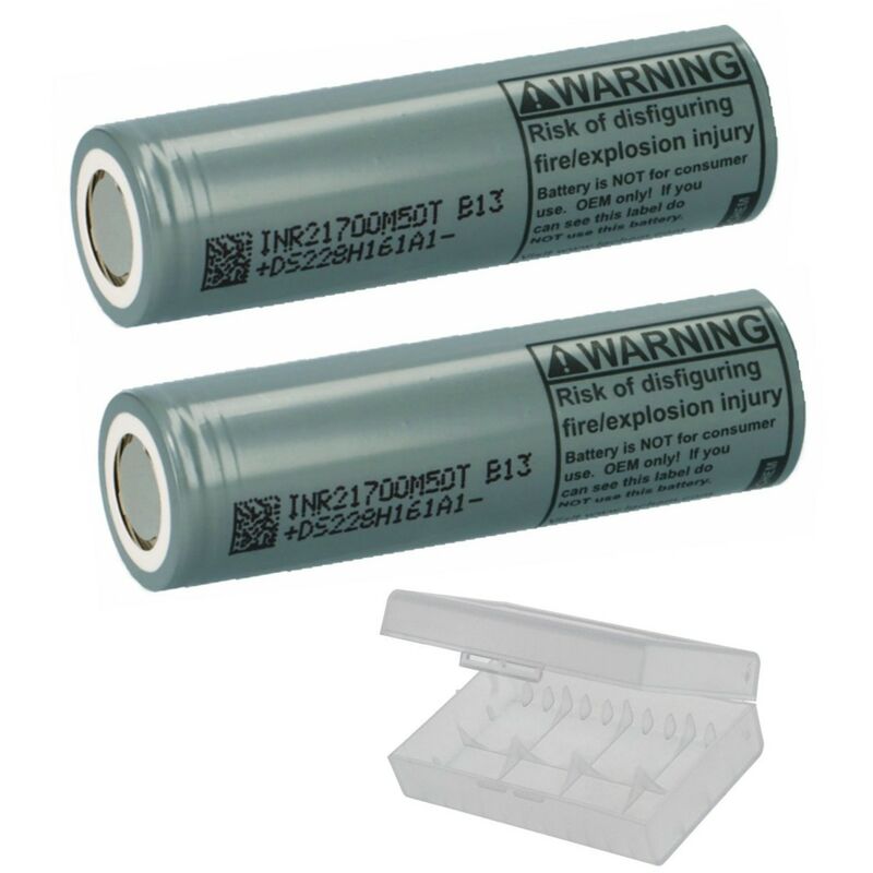 2 x LG INR21700-M50LT 5000 mAh - 14.4 A Akku 3,6 V Li-Ion in