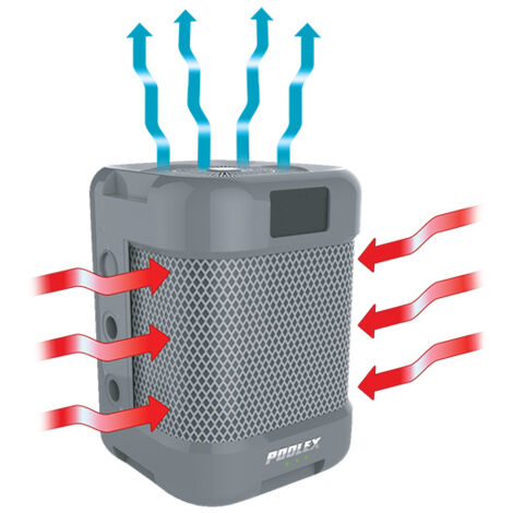 Poolex Q7 Vertikal Wärmepumpe Fi 7kw Full-Inverter 30-45m3 WIFI Poolheizung Q-Line