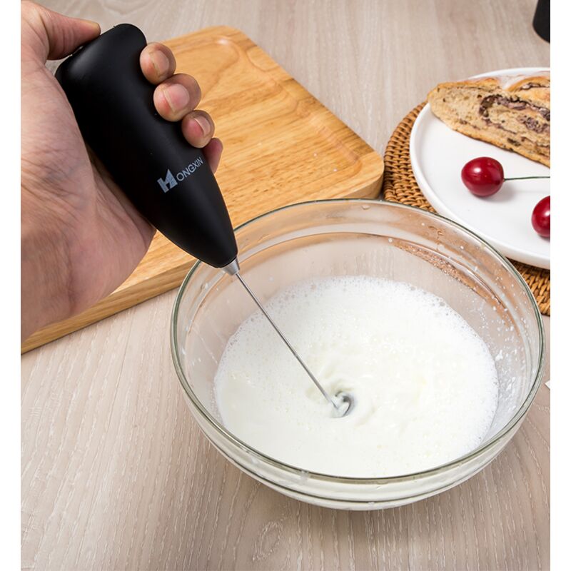 mousseur portable avec couvercle pour café chocolat chaud Mousseur à lait électrique fouets dœufs cappuccino latte