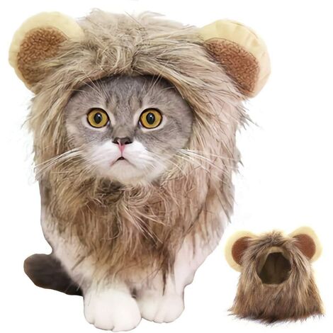 Costume De Criniere De Lion Pour Chat Chien Chat Fete Cosplay Robe Avec Oreilles Pour Animal