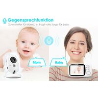 ILoveMilan Babyphone avec caméra, surveillance vidéo Baby Monitor Wireless 3.2 "TFT LCD Digital Dual Audio