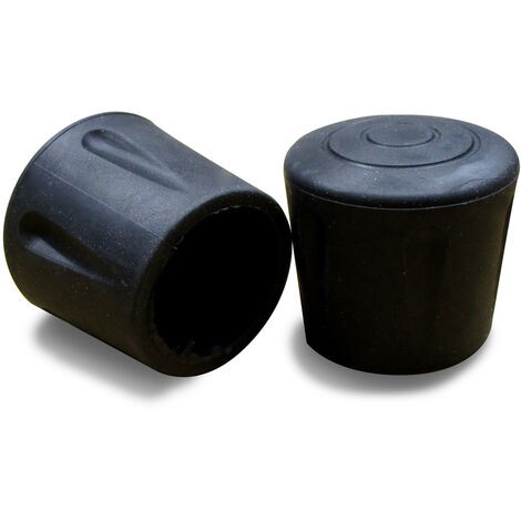 4 Stk Schwarz Gummi Fusskappen Fussstopfen mit Edelstahl Wäscher für Schrankfüße