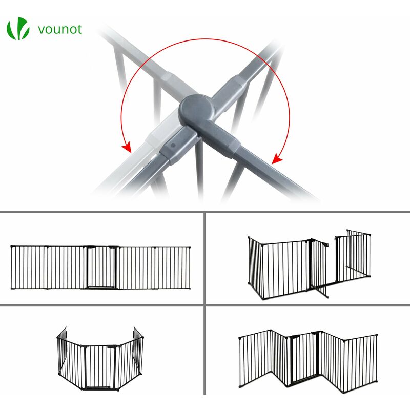 VOUNOT 5 Panel Metal Fire Guard, Hearth Gate, Fire Gate, Fireplace