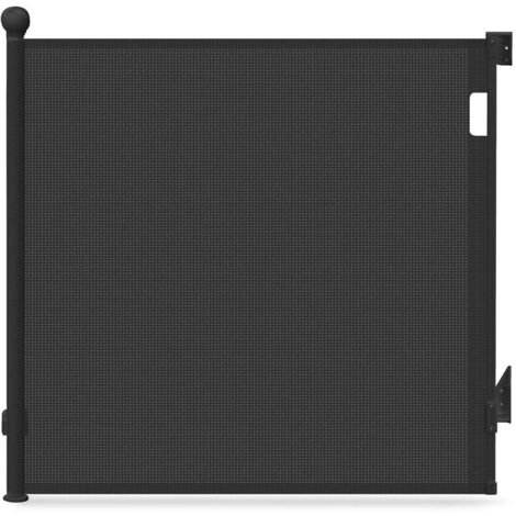 VOUNOT Retractable Stair Gate for Baby, Mesh Dog Gate Extend to 180cm, Black (1/5)