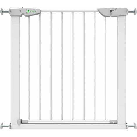 VOUNOT Stair Gates for Baby, Pressure Fit Safety Gate, White, 76-84 cm