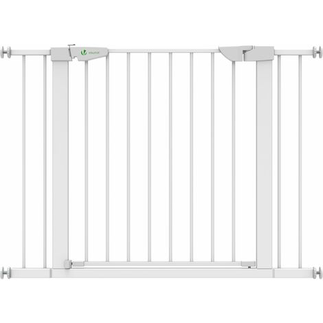 VOUNOT Stair Gates for Baby, Pressure Fit Safety Gate,  White 76-108 cm