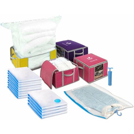VOUNOT Vacuum Storage Bags for Clothes, Duvets, Pillows, Blankets, Set of 22