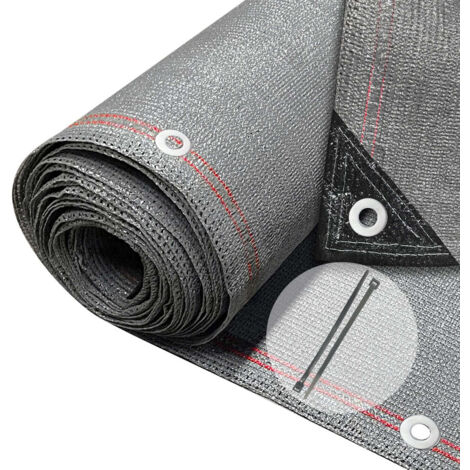 VOUNOT 1.5×10m Privacy Netting 230 g/m² Garden Screening Shading Net Grey
