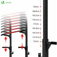 VOUNOT Power Tower, Dip Station Pull Up Bar for Home Gym Strength Training, Workout Equipmen, Black