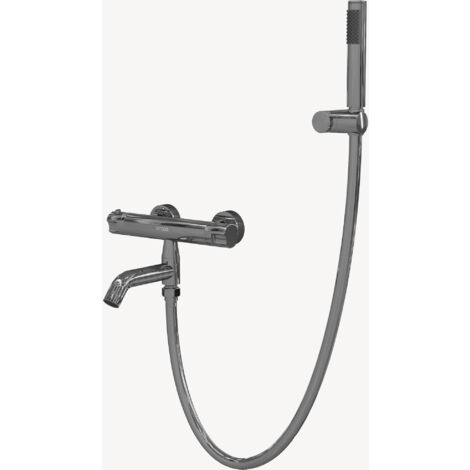 Miscelatore Termostatico Per Vasca E Doccia - Cromato, Antiscottatura, Con Barra Deviatore In Ottone - Foto 4