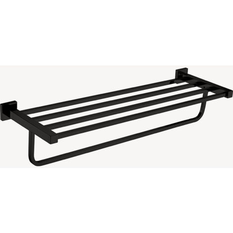Porta Asciugamani Da Pavimento A 3 Binari Stile Vintage Nero – Ferro Con Finitura Anticata, Capienza 20 Kg, Perfetto Per Bagno E Esterno