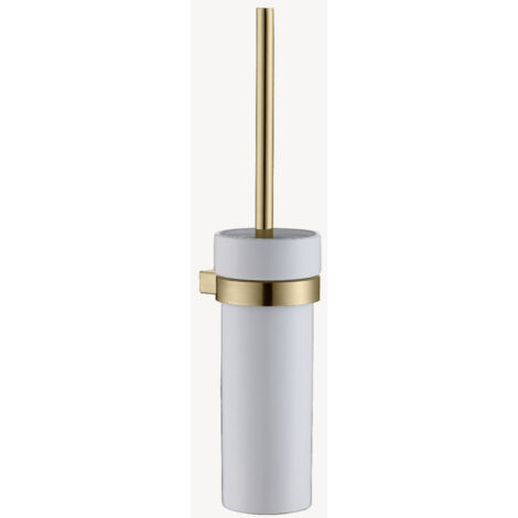Porta scopino WC a parete in acciaio inox Oro spazzolato - Sirius