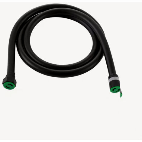 Flessibile Doccia Nero Opaco 150 Cm In PVC Antitorsione, Con Doppio Attacco Conico Standard G 1/2, Superficie Liscia Facile Da Pulire, Per Box Doccia Ampi