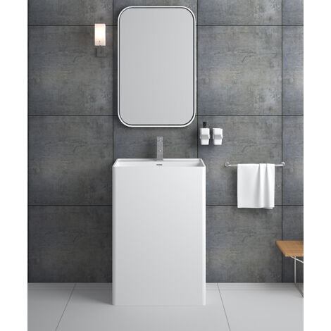 Lavabo da appoggio O-540 OCEAN di colata minerale - effetto pietrisco